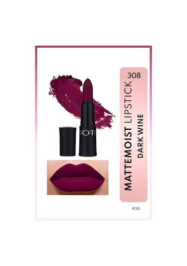 Note Cosmetique Mattemoist Lipstick Mat Bitişli Ruj 308 Brand - Koyu Mor
