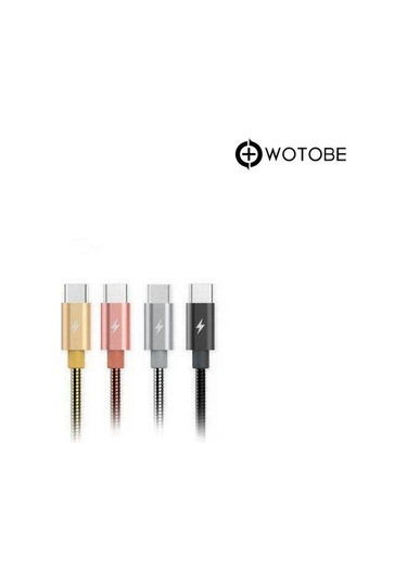 Usb Type-c Çelik Spiralli Şarj Data Kablosu