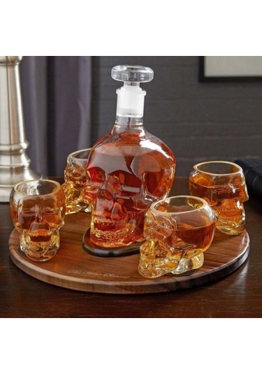 Crystal Head Kuru Kafa Cam Şişe Tdrtr