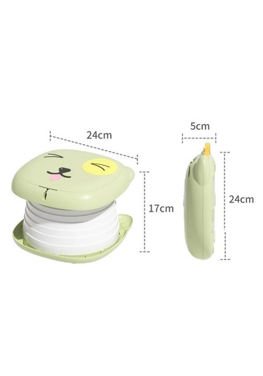 Cat Potty Katlanabilir Çocuk Tuvaleti, Çok Fonksiyonlu Taşınabilir Alıştırma Lazımlığı Yeşil