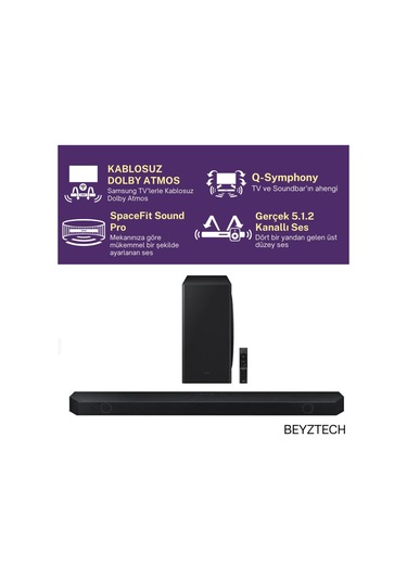 Premıum Kablosuz Bağlantılı Q-symphony Teknolojili 5.1.2 Kanal Gelişmiş Ses 3d Ses Deneyimi-131391