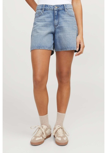 Jjxx Jxlaura Short Mw Denım Sh Mavi Kadın Uzun Kollu Gömlek 000000000102237820 Mavi