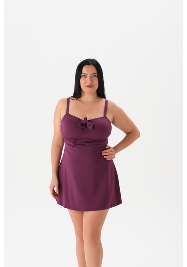 4056my Elbiseli Mayo Bordo Çok Renkli