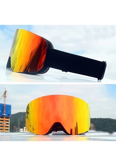 Userfriendly11 2024 Çift Katmanlı Lens Anti Sis Tam Yüz Kayak Gözlüğü Siyah Tpu Malzeme Geliştirilmiş Görüş