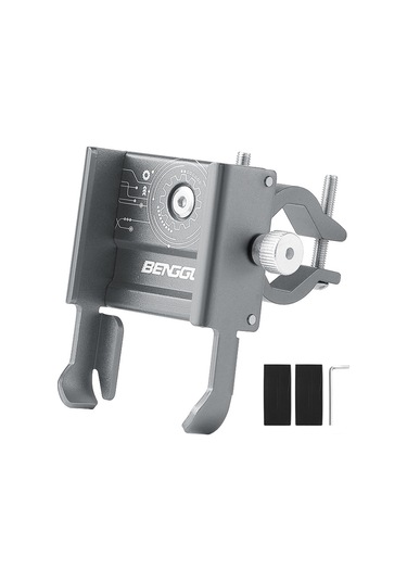 Teltree Alüminyum Bisiklet Telefon Tutucu - Moto, Elektrikli Bisikletler İçin Navigasyon Destekli, Titanyum Renkli Temel Model Gri