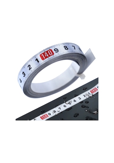 5 M Orta-1 5 M Paslanmaz Çelik Gönye Parça Mezura Kendinden Yapışkanlı Metrik Ölçeği Cetvel Paslanmaz Dayanıklı Ve Aşınmaya Dayanıklı Cetvel