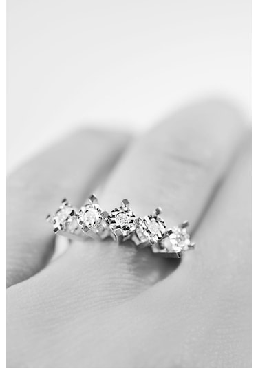 Pırlanta Beştaş Yüzük (1 Karat Görünümlü)