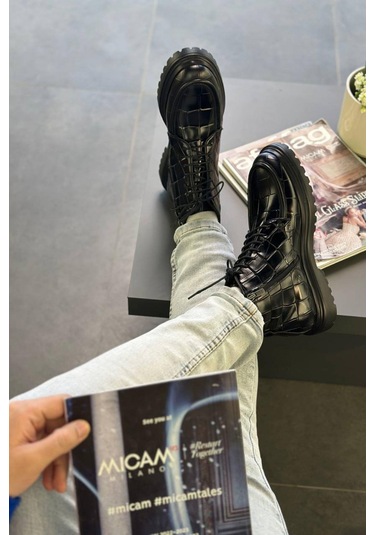 Lfr-p8024 Kroko Merdane Bot Siyah Siyah