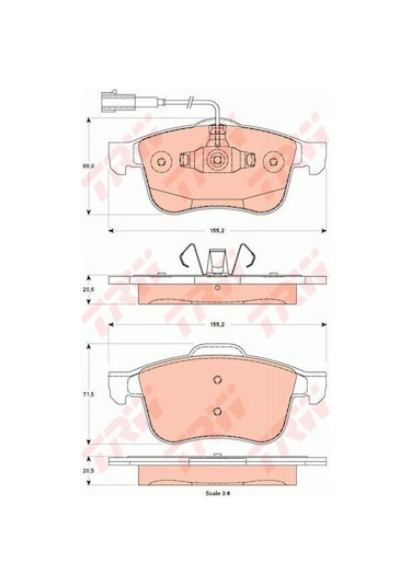 Alfa Giulietta Ön Fren Balatası 1.4Tb 170Hp Standart Fren Trw