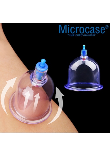 Microcase 12 Parça VakuMLu Kupa Çekme Masaj Hacamat Seti - Al3230