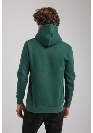 Kapüşonlu Yeşil Slim Fit Hoodie 23fwm64062 YESIL
