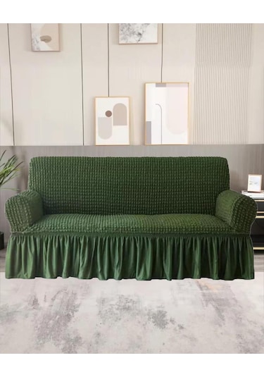 Upmall Bürümcük Koltuk Örtüsü Kanepe Örtüsü 3lü Yeşil Yeşil