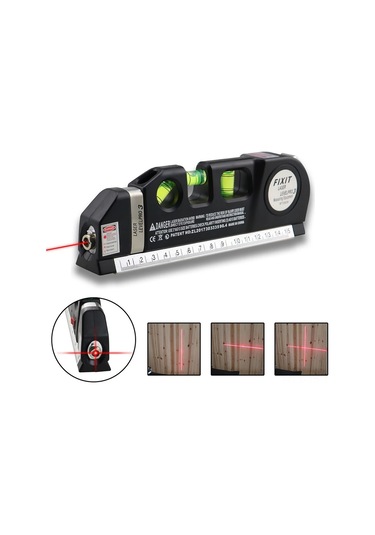 Jeemson 03 Model 4'lü Lazer Seviye Aleti: Kırmızı Işık Çapraz Izleyici, Metre Ve Ayaklı Tutucu - Ev Projeleri İçin Pratik Ve Dayanıklı Plastik Aracı