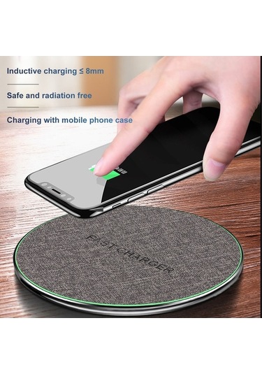 Ulzyvf Hızlı 15w Kablosuz Şarj Cihazı - İphone & Samsung Uyumlu Siyah Qi Stand Siyah