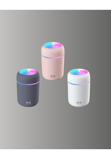 Led Işıklı Sessiz Masaüstü Nemlendirici 3 Buhar Modu Renkli