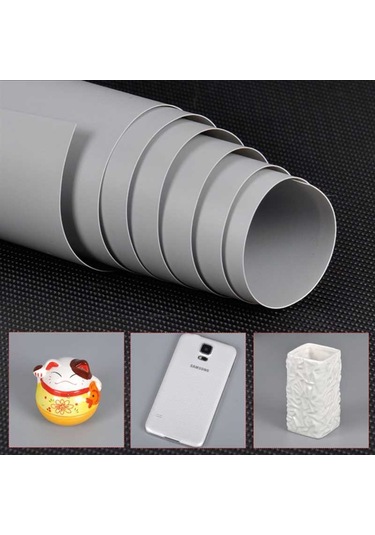 Gdx Stüdyo PVC Fon Perde, Silinebilir, Kırışmaz (Gri) 120x200cm