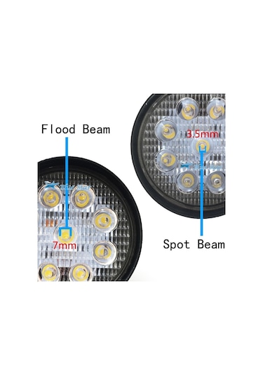 2 Adet 9 Led Off Road Sis Farı Sis Lambası Gemi Tekne Yat Farı
