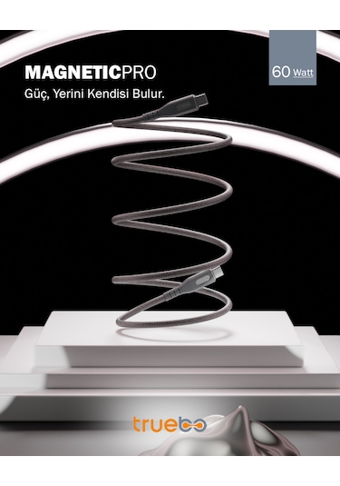 Truebo MagneticPro Dayanıklı Şarj Ve Veri Kablosu