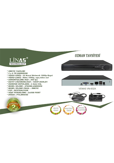 32 Kanal Nvr Ip Xmeye Kayıt Cihazı