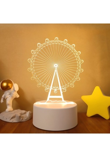 Metabagua Xiyu Shop P Isa'nın Çarmıha Gerilmesi Yaratıcı Nightlights Yenilik Illusion Gece Lambası 3d Illusion Lamba Ev Dekoratif Işıklar Ho9bf2 Beyaz