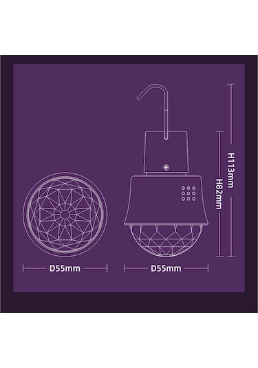 Tenfowee Rgbw Renkli Akıllı Sesli Kontrol Led Feneri, 4w 5v Usb Şarjlı, Mini Taşınabilir Işık, 6-8 Saat Süre, Portatif Ambiyans Lambası
