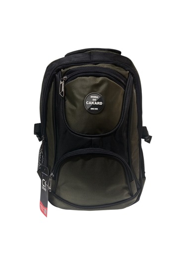 Büyük Su Geçirmeyen Kalın Kumaş Ortopedik Çok Bölmeli Okul Gezi Seyahat Kamp Sırt Çantası 32cmx47cm Haki