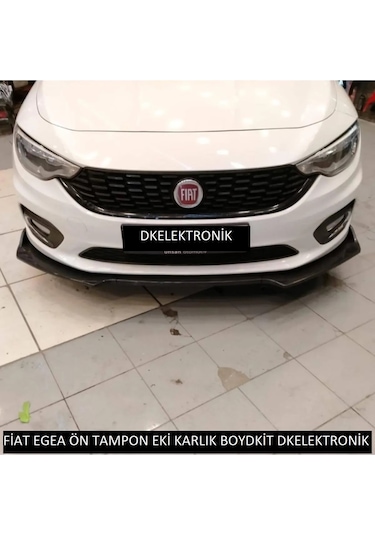 Dkelektronik Fiat Egea Ön Tampon Eki Lip 3 Parça Parlak Siyah