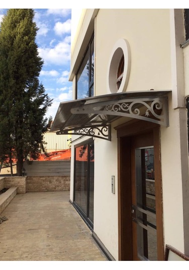 Metal Taşıyıcılı Kapı Üstü Pratik Sundurma 120x120 Md3