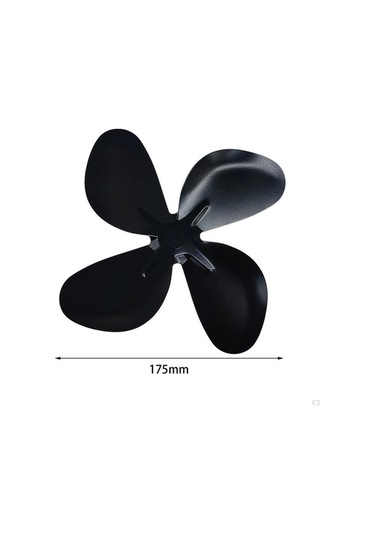 Pazly 17.5cm Siyah Şömine Fan Pervanesi Balde, Yedek Parça, Sıcak Sirkülasyonlu Hava Yedekleri 4