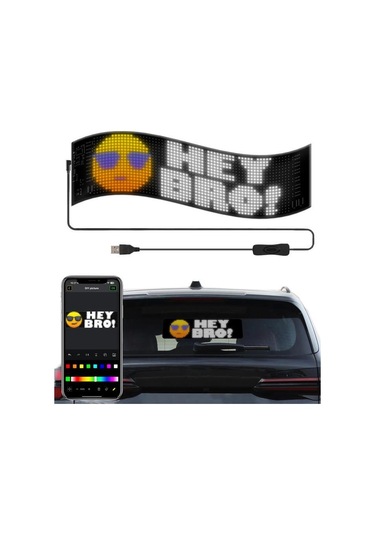 Rp937 Led Matrix Panel 16x64cm Telefon Kontrollü Kayar Led Animasyon Aydınlatma Asorti