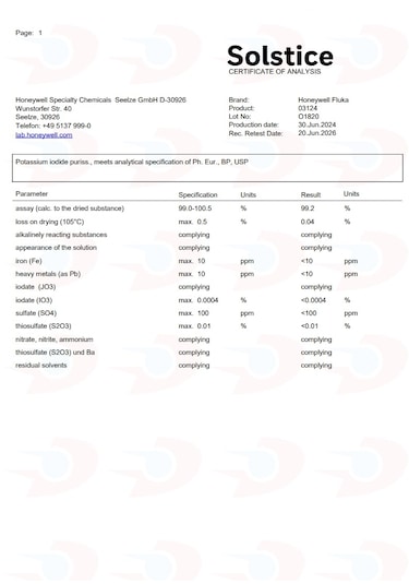 Potasyum İyodür Potassium Iodide 30 G
