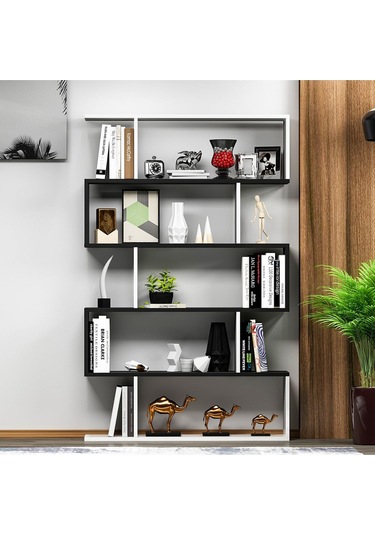 Core-s Kitaplık - Beyaz / Siyah