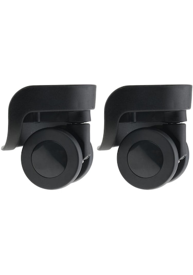 Homyl 1 Çift Döner Bavul Bagaj Tekerlekleri Seyahat Çantası Siyah