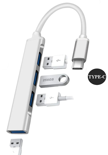 Type-c To Usb Çoğaltıcı Usb Hub - Usb Çoklayıcı Type C To 4 Usb