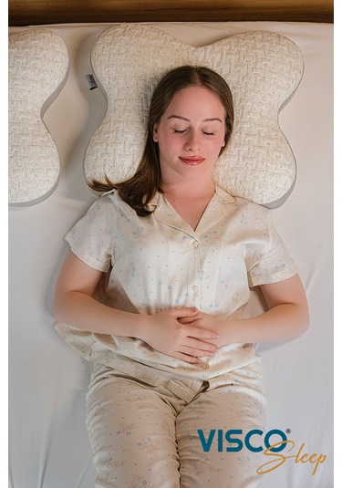 Visco Yastık Papillon Ortopedik Yastık Ergonomik Visco 45x50x15cm