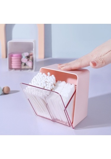 Dancemonkey Zy-hz006 Toz Tasarım Süngeri Şeffaf Saklama Pembe Pamuklu Kutusu Su Geçirmez Çubukla Cbtx Abs - Ym Pembe
