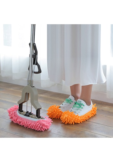 Mufunye Mor Mikrofiber Chenille Temizleme Ayakkabı Kılıfı - Yıkama Eliptir, Kolay Kullanıma Uygun, Zemin Pet Tüyünü Ve Kirleri Temizler - Tek Adet