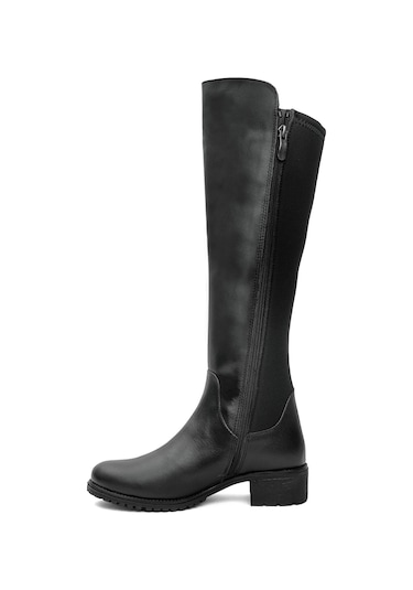 Mammamia D24kc-2100 - B Kadın Hakiki Deri Casual Çizme Siyah