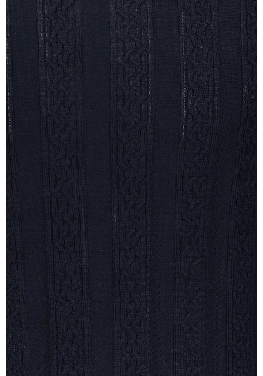 Finesuits Erkek Desenli Yünlü Kazak 2422201014.dstbr Lacivert