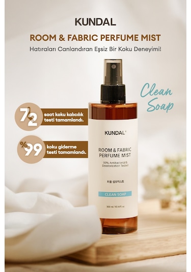 Oda Ve Kumaş Kokusu Kundal Room & Fabric Perfume Mist Clean Soap Sabun