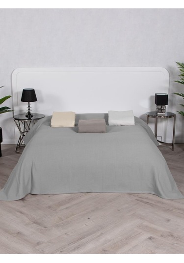 Pamuklu Tv Diz Battaniyesi Alex Gri