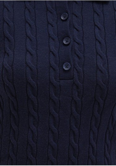 Mavi - Lacivert Triko Polo 1710328-84371 Lacivert