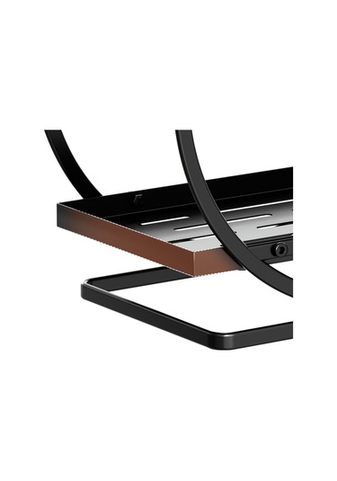 Sones 2 Katlı Kozmetik Sergileme Tepsisi Makyaj Düzenleyici Ve Saklama Şifonyer Banyo Siyah