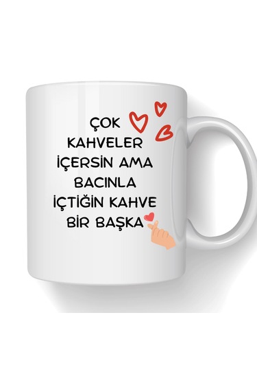 Bacımla Kahve Özel Porselen Kupa Bardak