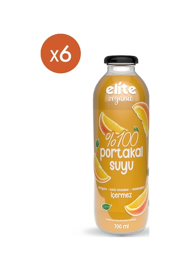 6'lı %100 Portakal Suyu 700 Ml