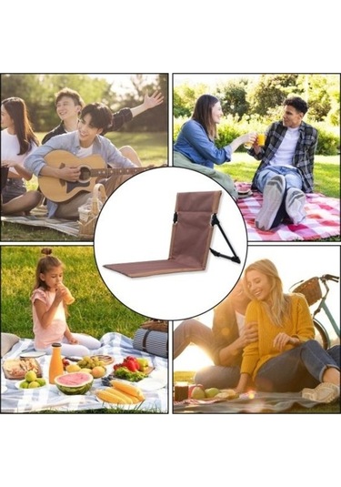 Pazly Tembel Kamp Sandalyesi - Su Geçirmez, Katlanır, Taşınabilir, Plaj Ve Bahçe Kullanımı İçin Kahverengi Açık Sandalye Kahverengi