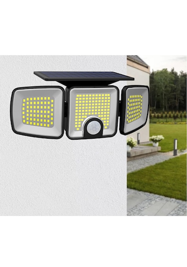 Greentech Güneş Enerjili 223 Cob Ledli, Hareket Sensörlü, 3 Taraflı Aydınlatma / GT-SL25