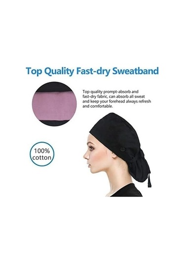 Trendooze Ayarlanabilir Düğmeli Şapka, Pamuklu Çalışma Kapağı, Ter Bandı Ve Kravat Arka Şapka