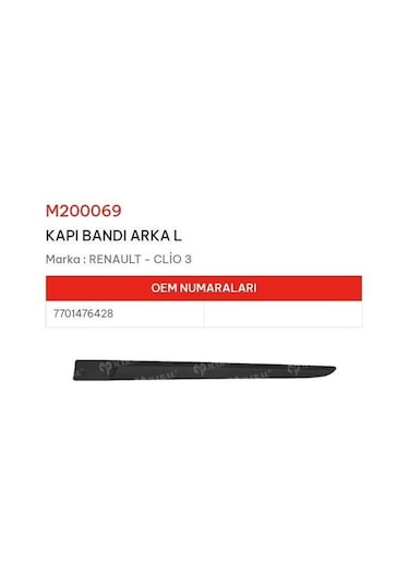 Kapı Bandı Arka Sol Clıo Iıı