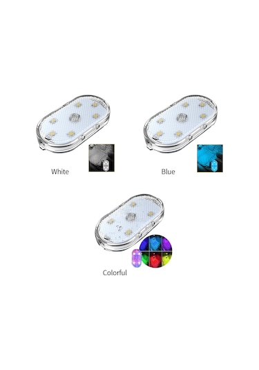6 Led Araç İç Aydınlatma Kapı Dokunmatik Sensör Atmosfer Usb Şarj Edilebilir Manyetik Kablosuz 5v Araç